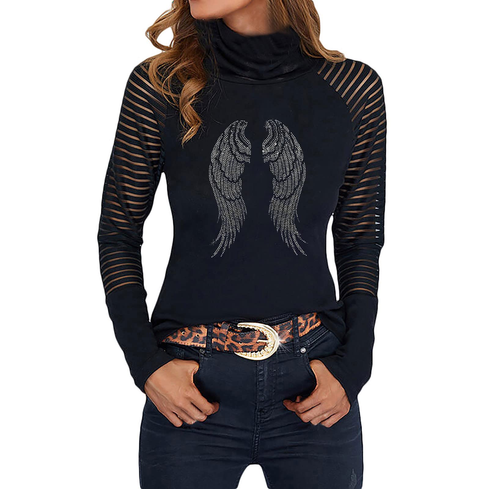 Women's Long Sleeve Tunic Tops with Side Slits - Floral Print Casual Blouse for Fall & Winter | Perfect for Office Wear, Date Nights & Holiday Outfits