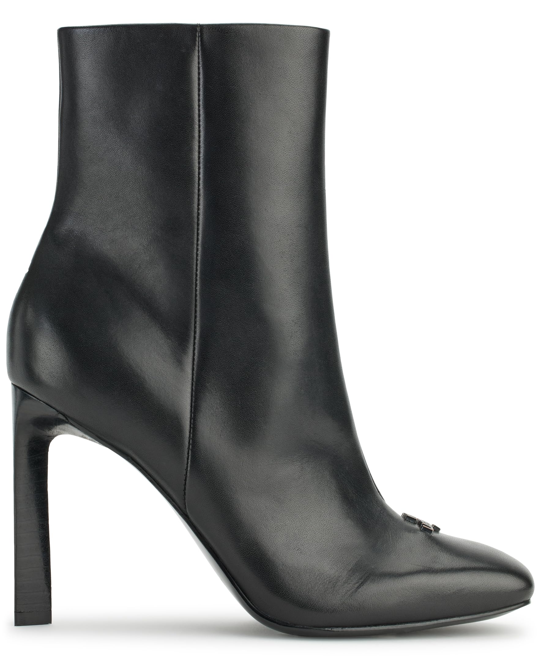 KARL LAGERFELD Women's Vica Heeled Bootie - Stylish Ankle Boots for Women, Fashionable Chunky Heel & Pointed Toe Design, Perfect for Office, Party & Night Out