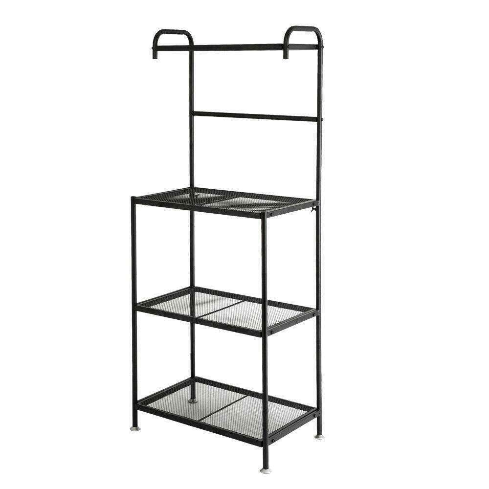 4-Tier Kitchen Baker's Rack with Microwave Stand - Heavy Duty Storage Cart for Kitchen Organization, Spice Rack, Baking Supplies & Small Appliances - Perfect for Small Kitchens, Apartments & Home Bakeries