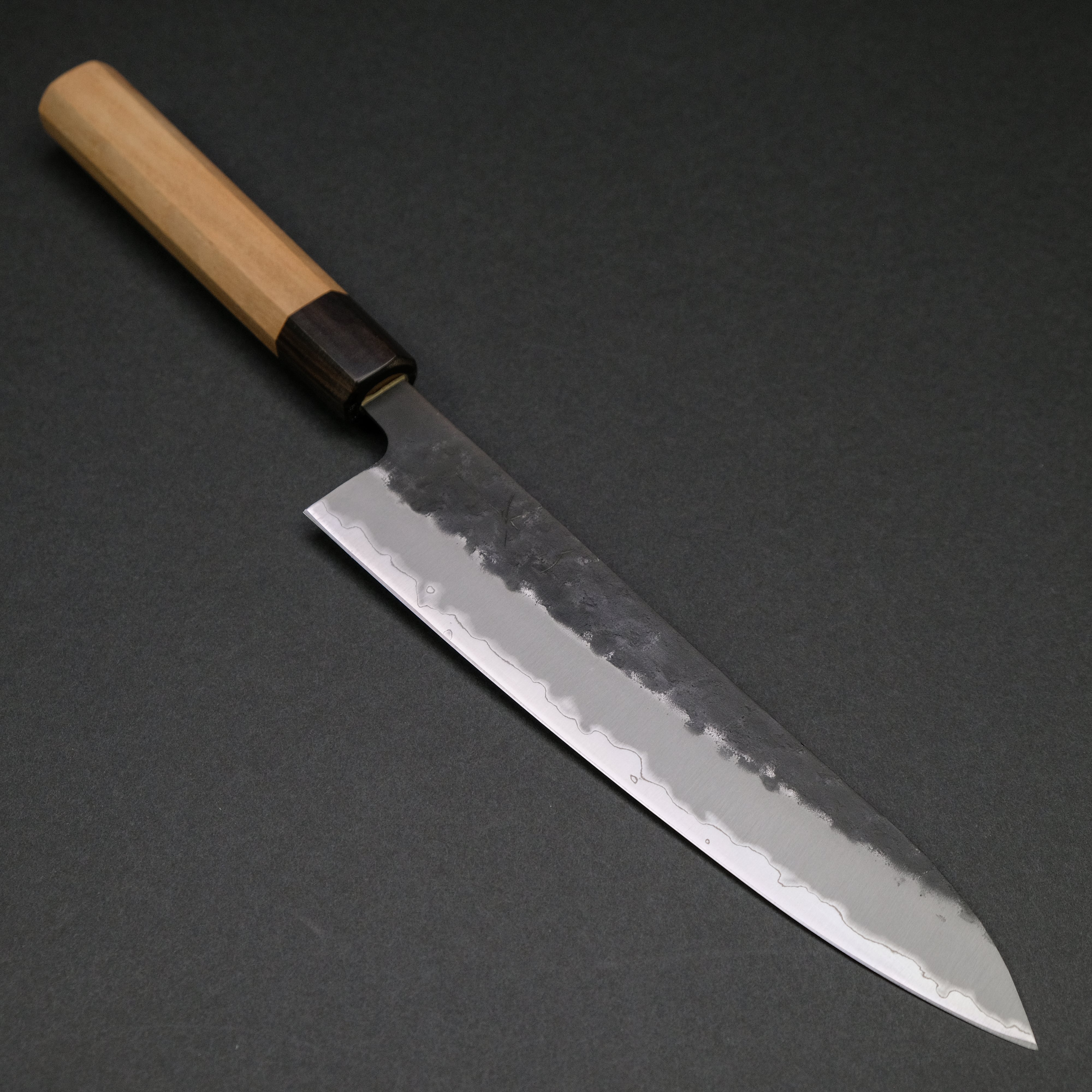 Hitohira Futana SB Kuro Nashiji Gyuto 210mm Japanese Chef Knife - High Carbon Steel Blade with Cherry Wood Handle - Perfect for Sushi, Meat Cutting & Professional Kitchen Use