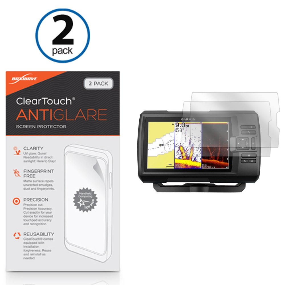 Garmin Striker Plus 7cv Anti-Glare Screen Protector (2-Pack) - Matte Film for Fishing GPS