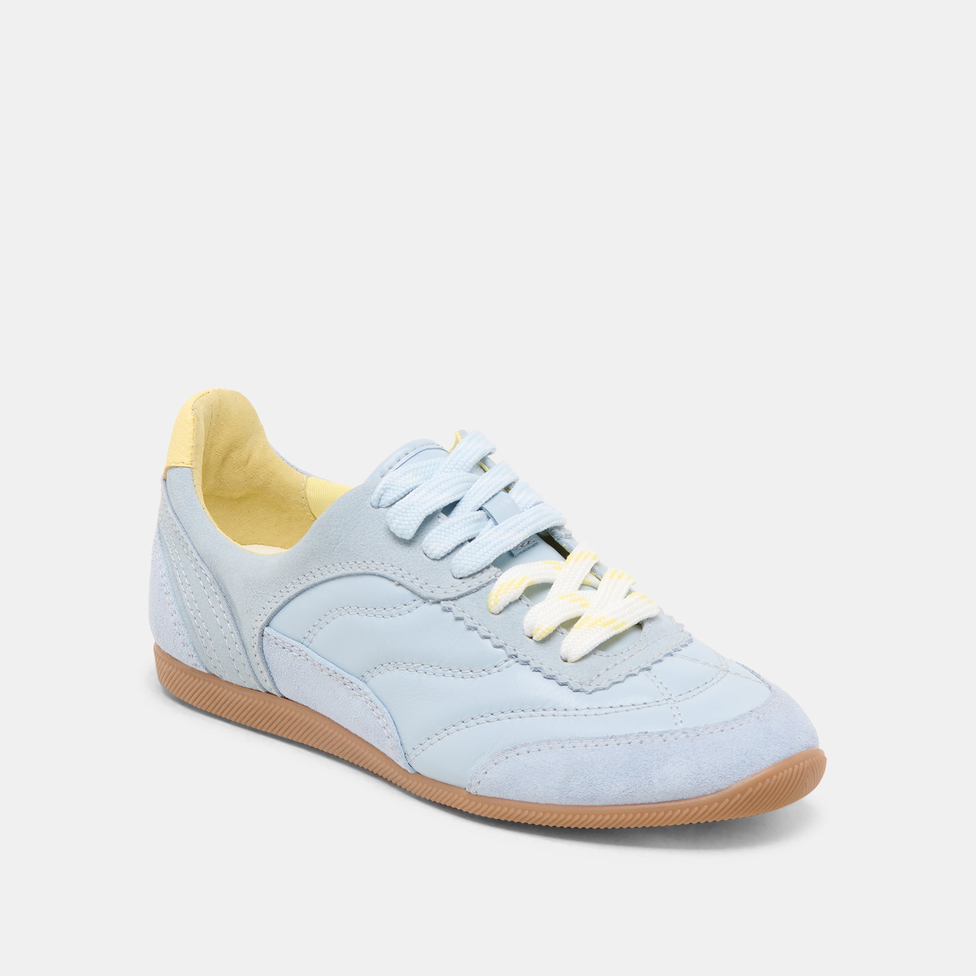 LAINI Blue Multi Leather Sneakers for Women - Comfortable Casual Walking Shoes for Running, Gym, and Everyday Wear