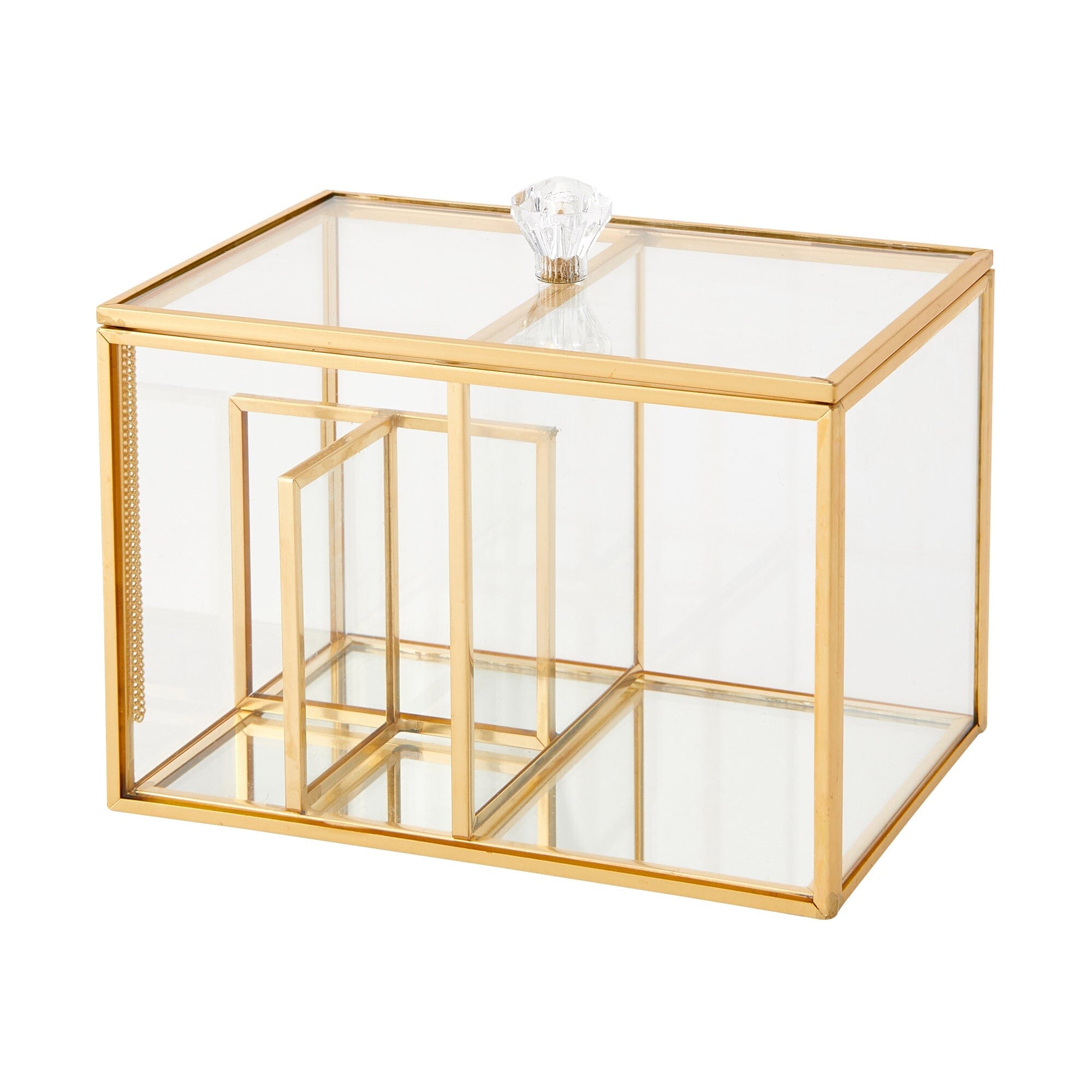 Premium Glass Storage Organizer with Soft Cotton Case - Perfect for Jewelry, Sunglasses & Small Accessories at Home or Travel