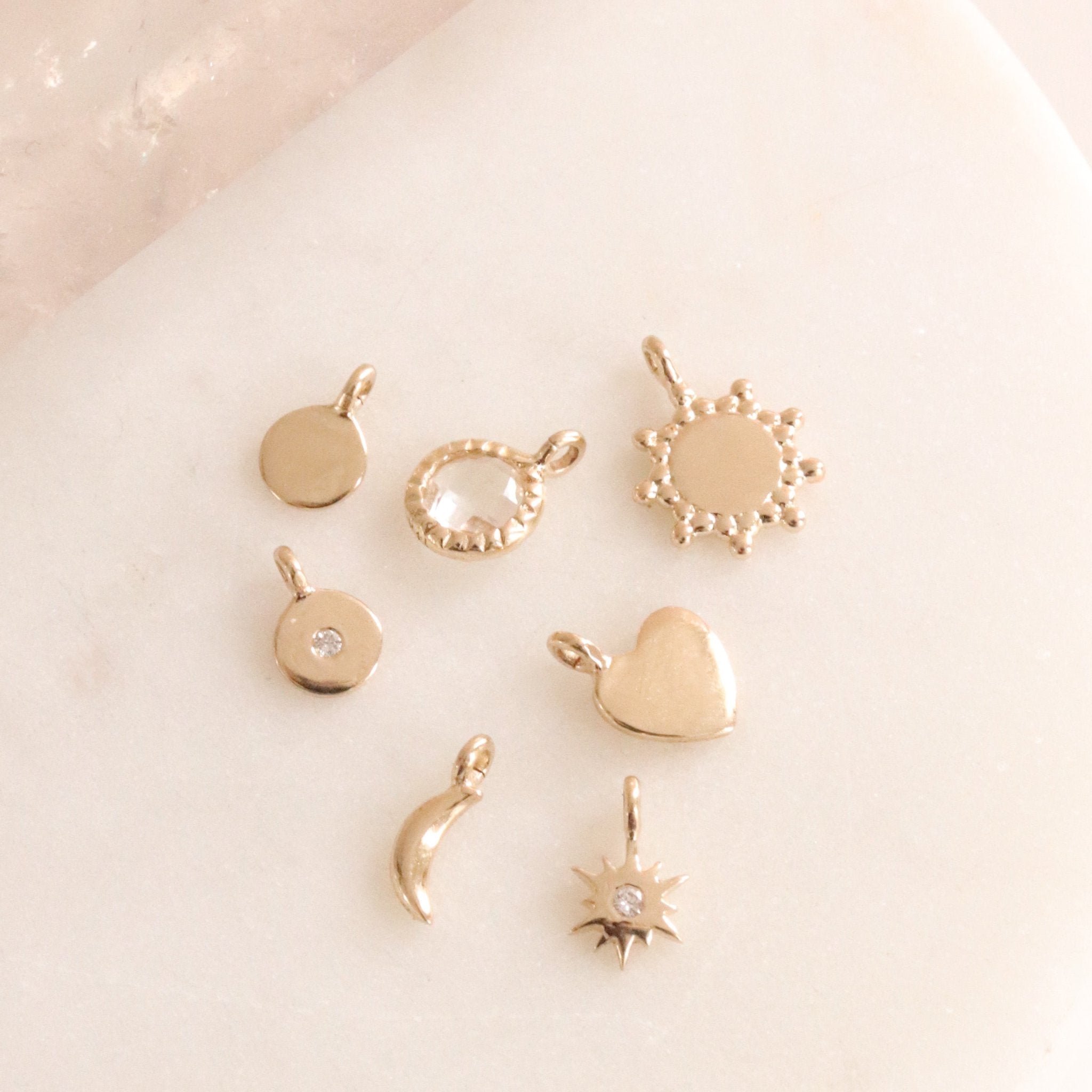 14K Solid Gold Love Namesake Heart Charm - Personalized Jewelry for Couples, Gifts & Special Occasions