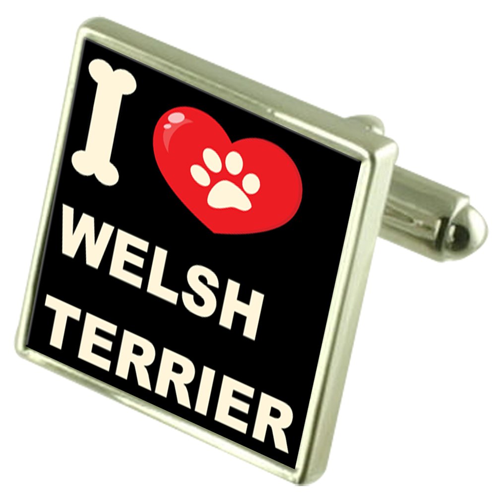 Silver-Tone Welsh Terrier Dog Cufflinks for Men - Perfect for Weddings, Business Attire & Dog Lover Gifts