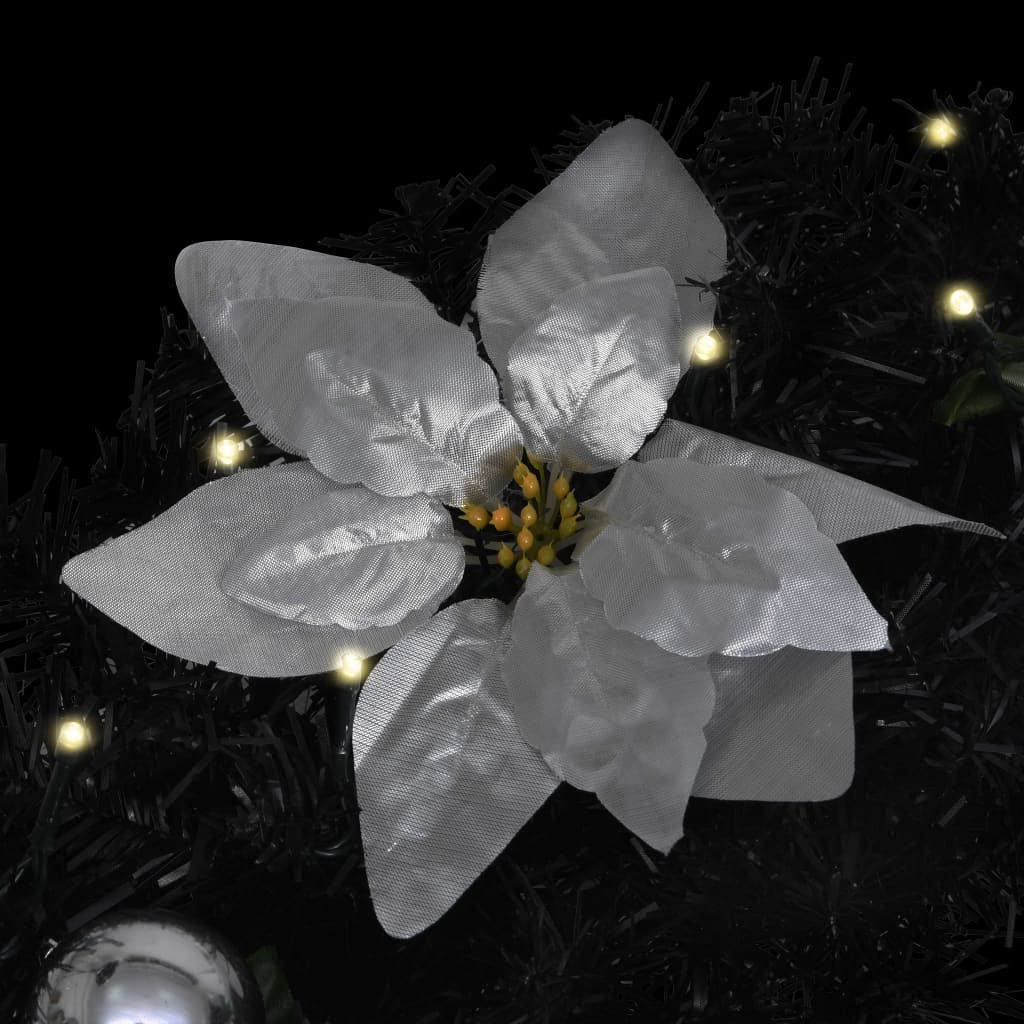 SKM Christmas Wreath with LED Lights Black 23.6
