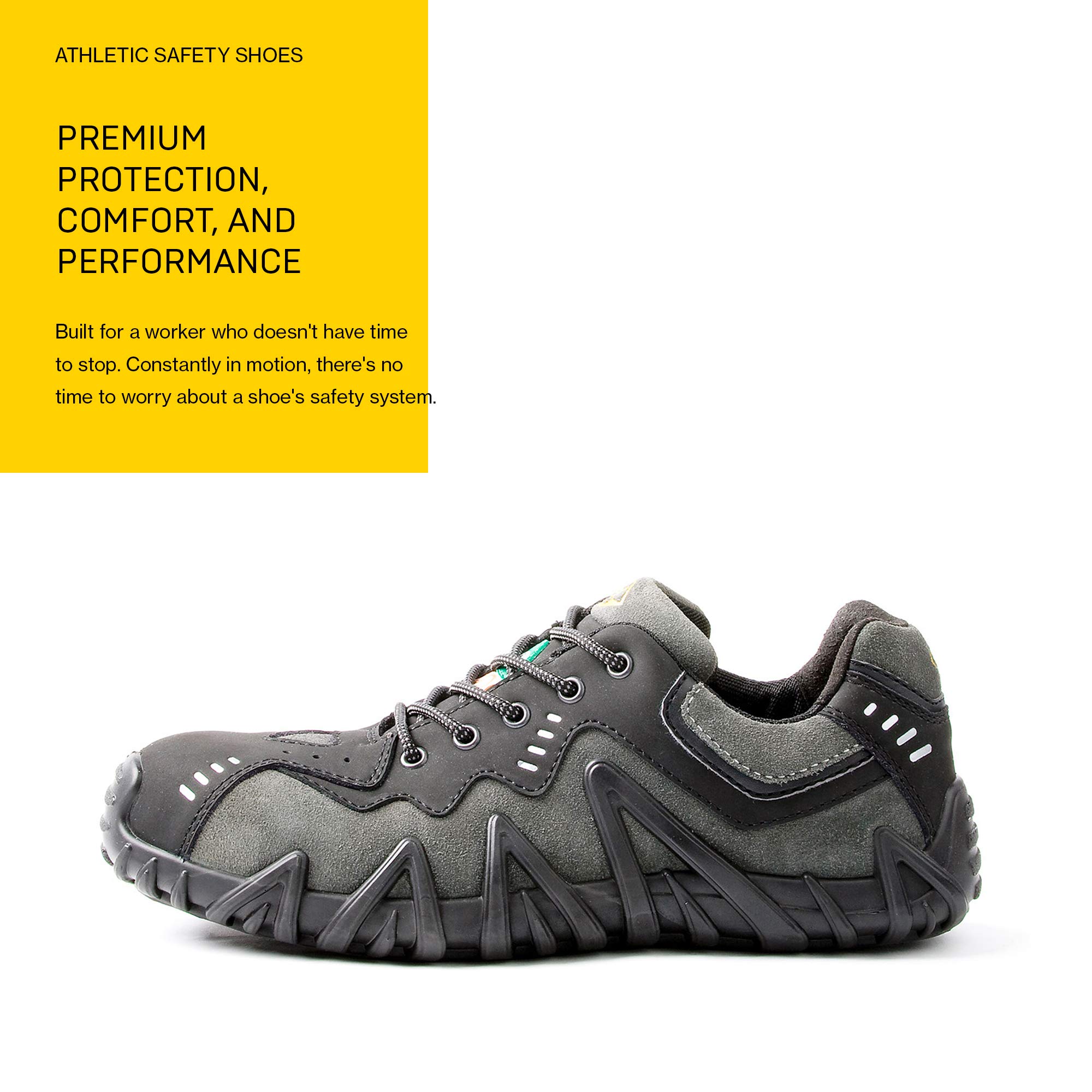 Terra Men's Spider Work Shoes - Non-Slip Safety Shoes for Construction, Hiking & Outdoor Work - Lightweight & Durable Work Boots for Men