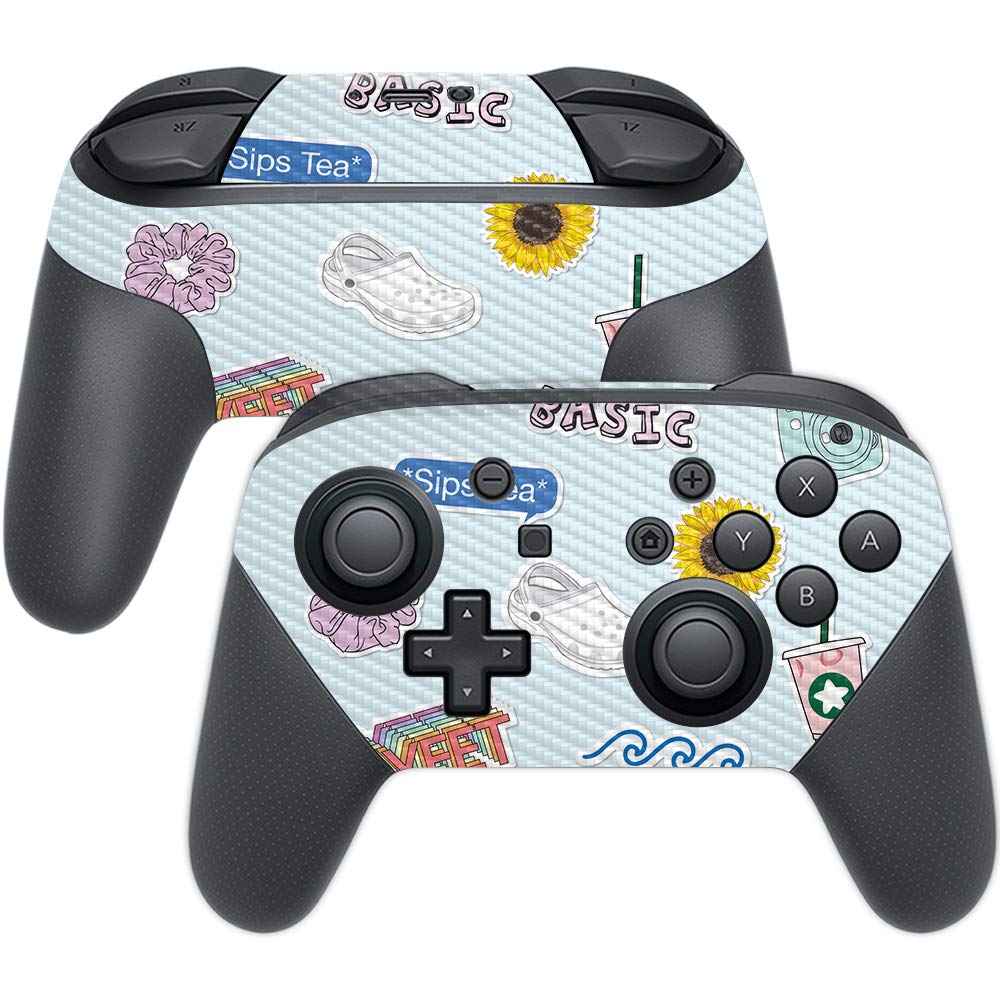 MightySkins Protective Skin for Nintendo Switch Pro Controller - VSCO Girl Design | Durable Vinyl Wrap | Easy to Apply & Remove | Made in USA | Perfect for Gaming, Customization & Gift Giving