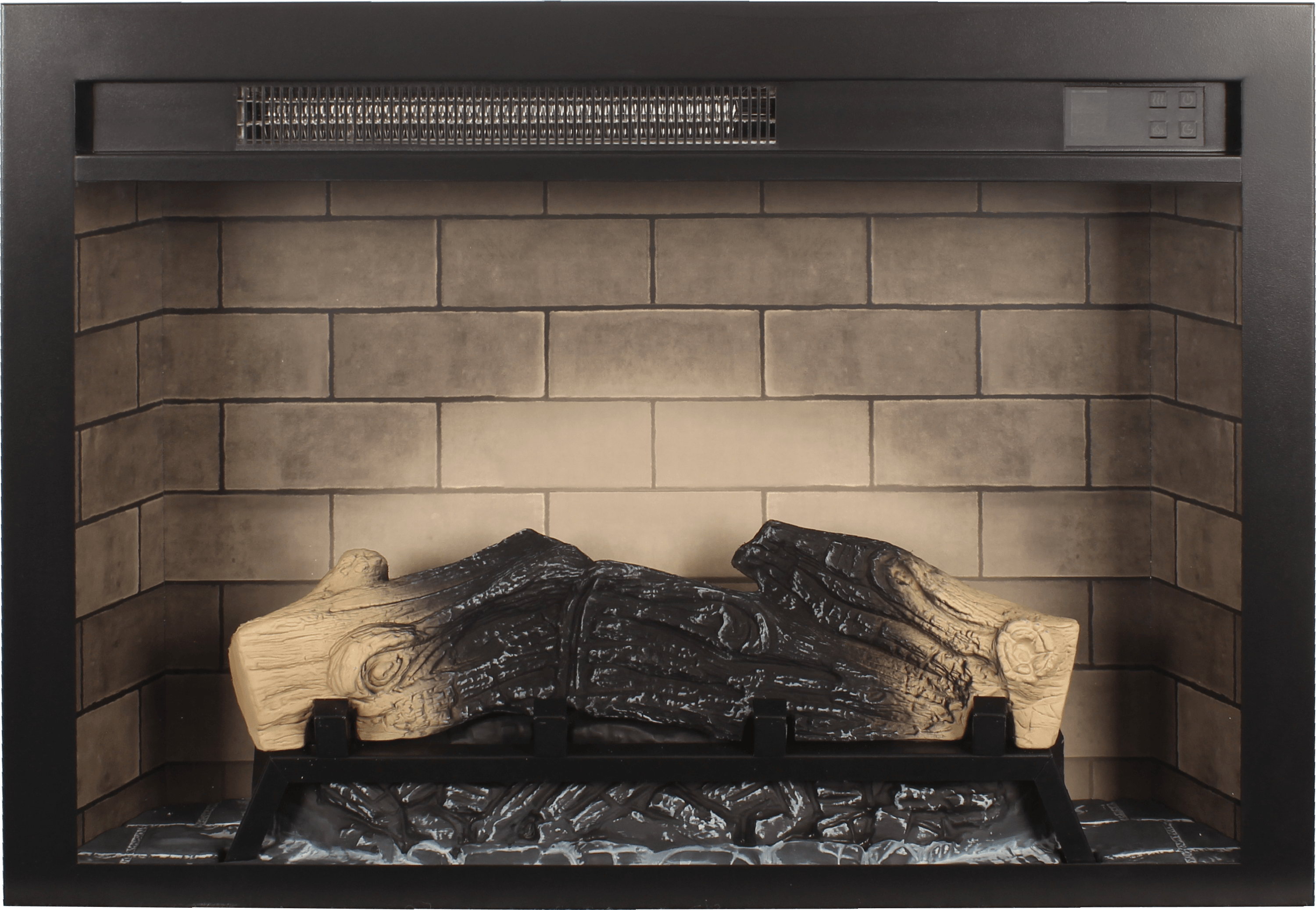 28 Inch Electric Fireplace Insert with Multicolored Flames - Realistic LED Fireplace Heater for Living Room, Bedroom & Office - Energy Efficient & Remote Control