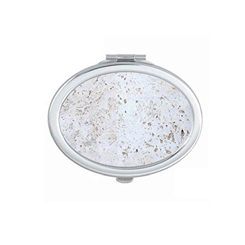 DIYthinker White Wall Rough Surface Texture Mirror - Portable Foldable Double-Sided Makeup Mirror for Vanity, Travel & Home Decor
