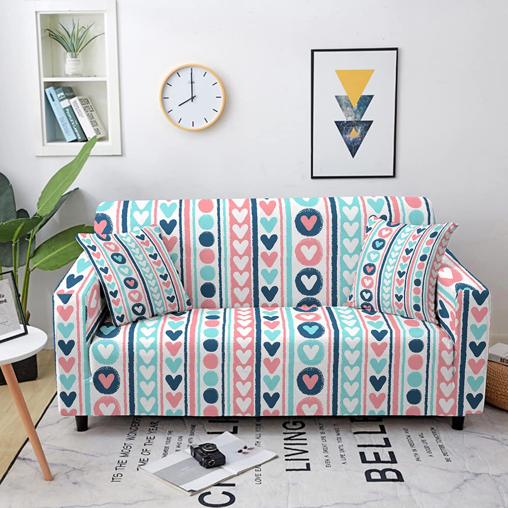 Stretchable Sofa Cover for Living Room - Elastic Couch Slipcover Furniture Protector (Fits 190-230cm) - Perfect for Valentine's Day Decor & Daily Home Protection