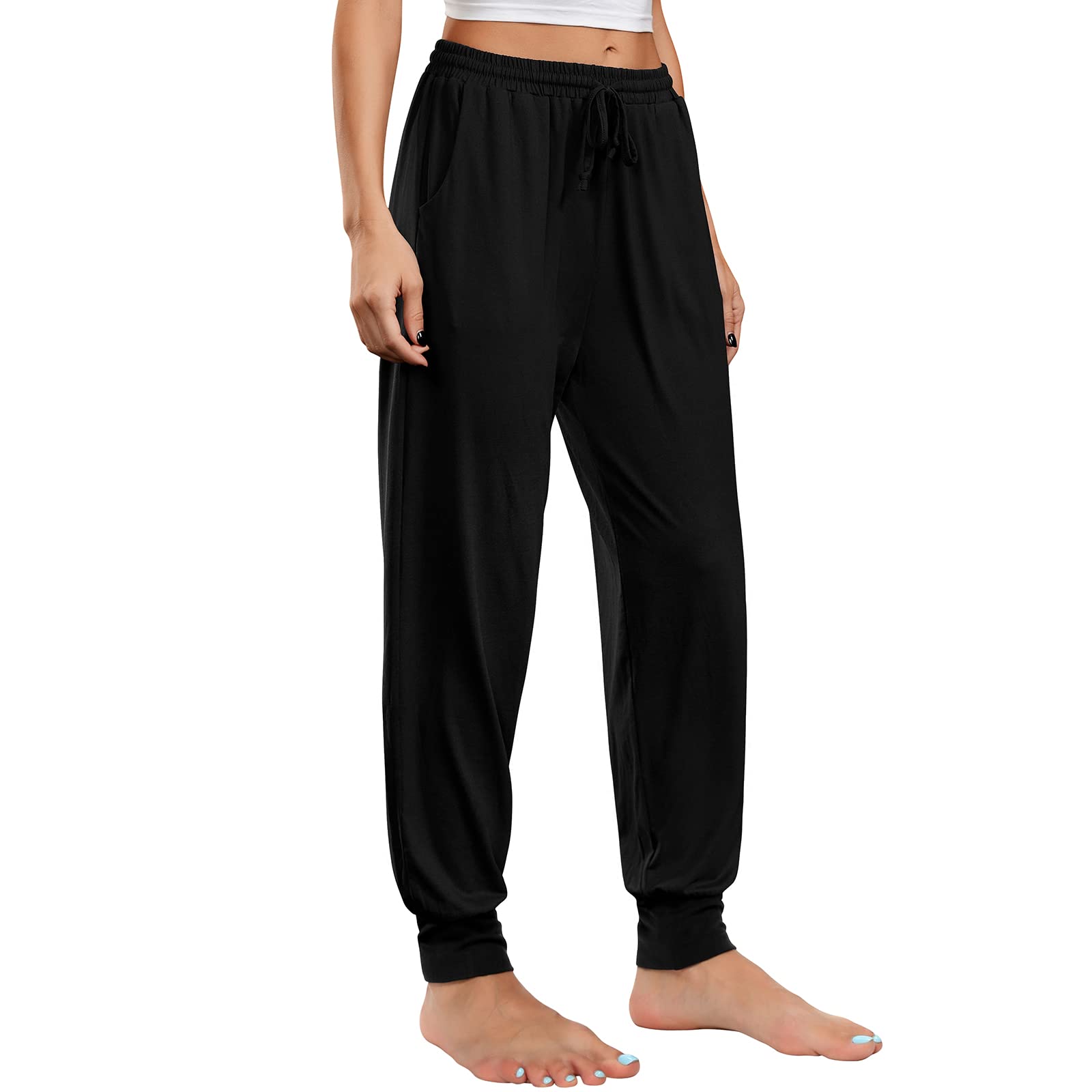 **Annenmy Women's High Waist Yoga Sweatpants – Workout Joggers with Drawstring & Pockets – Comfy Lounge Pants for Gym, Running, Travel & Relaxation**