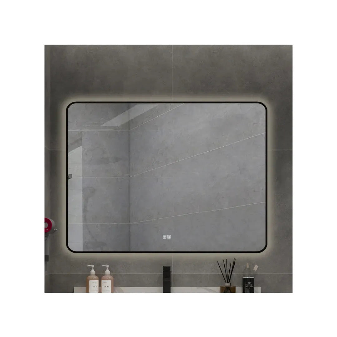 LED Mirror with Touch Sensor, 3 Color Lighting Modes, Dimmable Vanity Mirror for Makeup & Shaving - Perfect for Bathroom, Bedroom, and Dressing Room