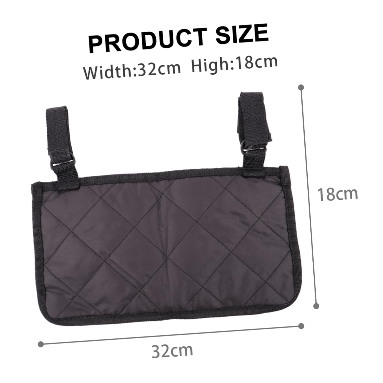 VANZACK Bike Storage Bag - 1pc Wheelchair Armrest Pouch Organizer for Electric Wheelchairs & Mobility Scooters - Perfect for Daily Essentials, Phone & Keys Storage While Riding
