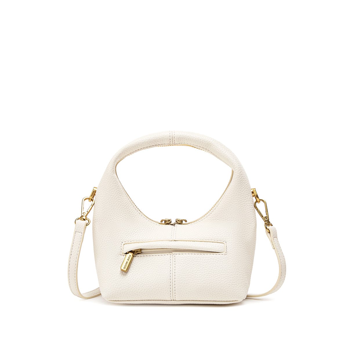 Vegan Leather Crossbody Bag for Women - Circle Design, Coconut Cream Color | Perfect for Casual Outings, Travel & Everyday Use