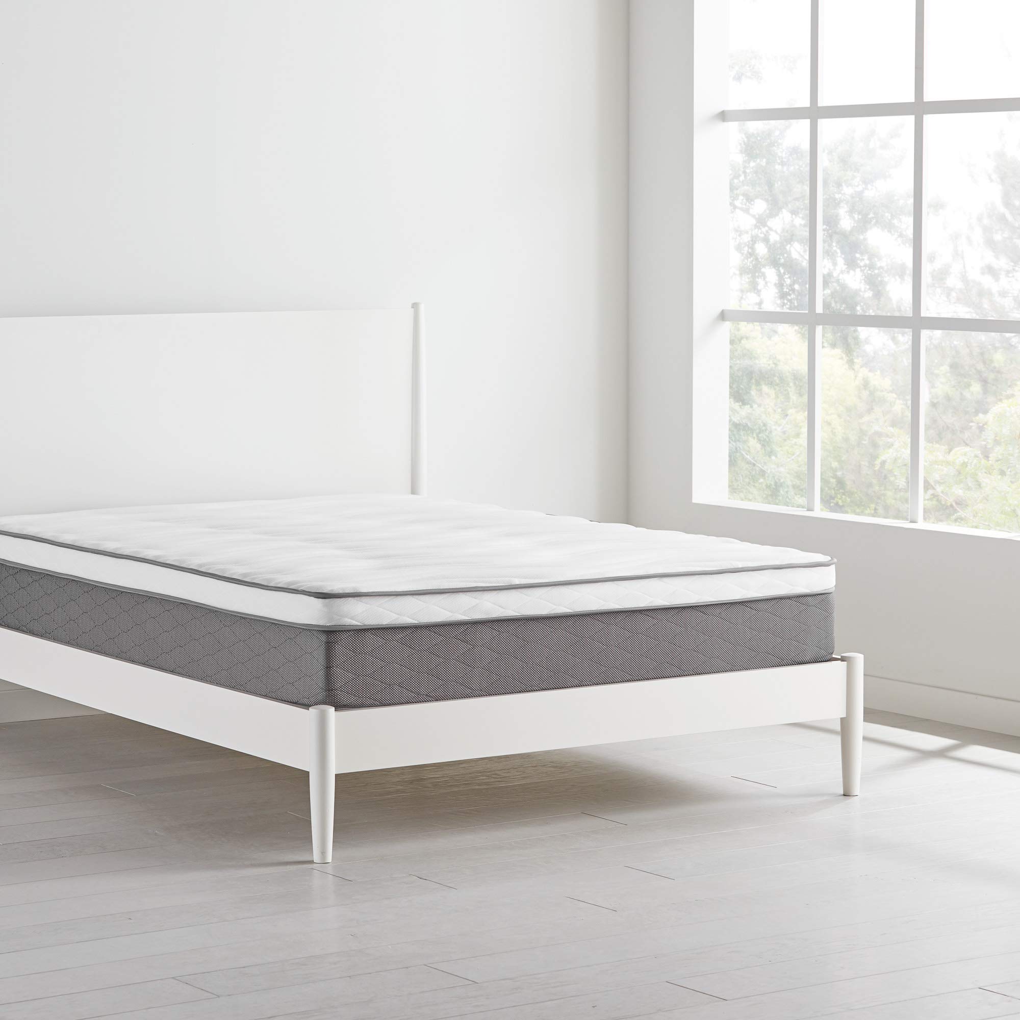 Brighton Plush 12-Inch Hybrid Mattress with Durable Tempered Coils & CertiPur-US Certified Foams - 10 Year Warranty - Twin XL Size for Kids, Teens & Guest Rooms