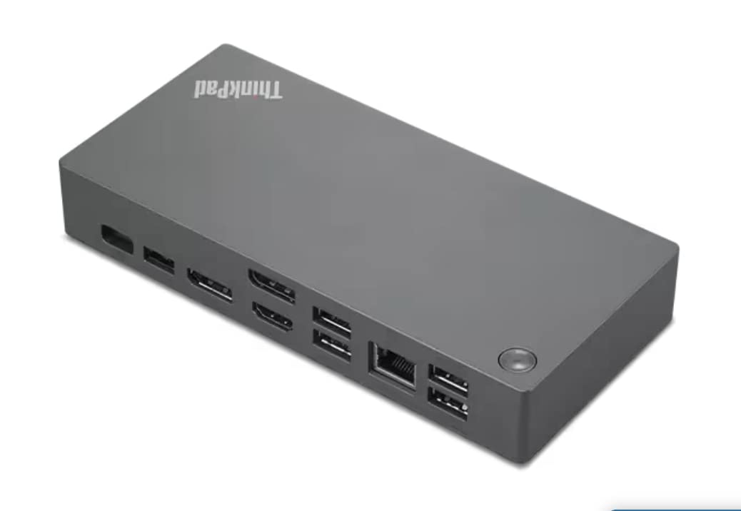 Lenovo ThinkPad Universal USB-C Dock v2 - 4K Dual Monitor Laptop Docking Station with Power Delivery, Ethernet, USB 3.0 Ports - Perfect for Home Office, Remote Work & Business Travel