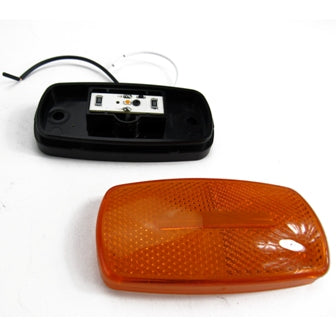Amber Black LED Light Clearance Marker - High Visibility Safety Light for Trucks, Trailers & Construction Vehicles
