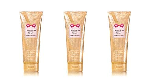 Bath & Body Works Champagne Toast Ultra Shea Body Cream - 3 Pack | Deep Moisturizing Shea Butter Lotion for Dry Skin | Perfect for Daily Hydration, Gift Sets & Spa Nights