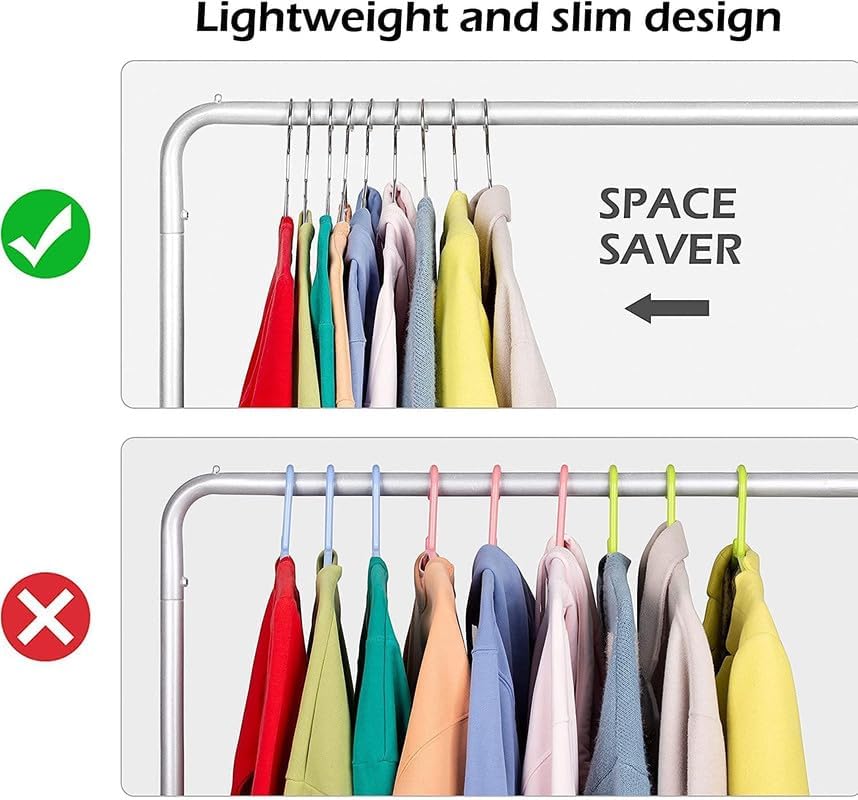Premium Metal Clothes Hangers - 16.5 Inch Silver Space-Saving Non-Slip Hangers (Pack of 12) - Ideal for Suits, Dresses, Pants, Shirts & Underwear - Perfect for Closet Organization & Wardrobe Storage