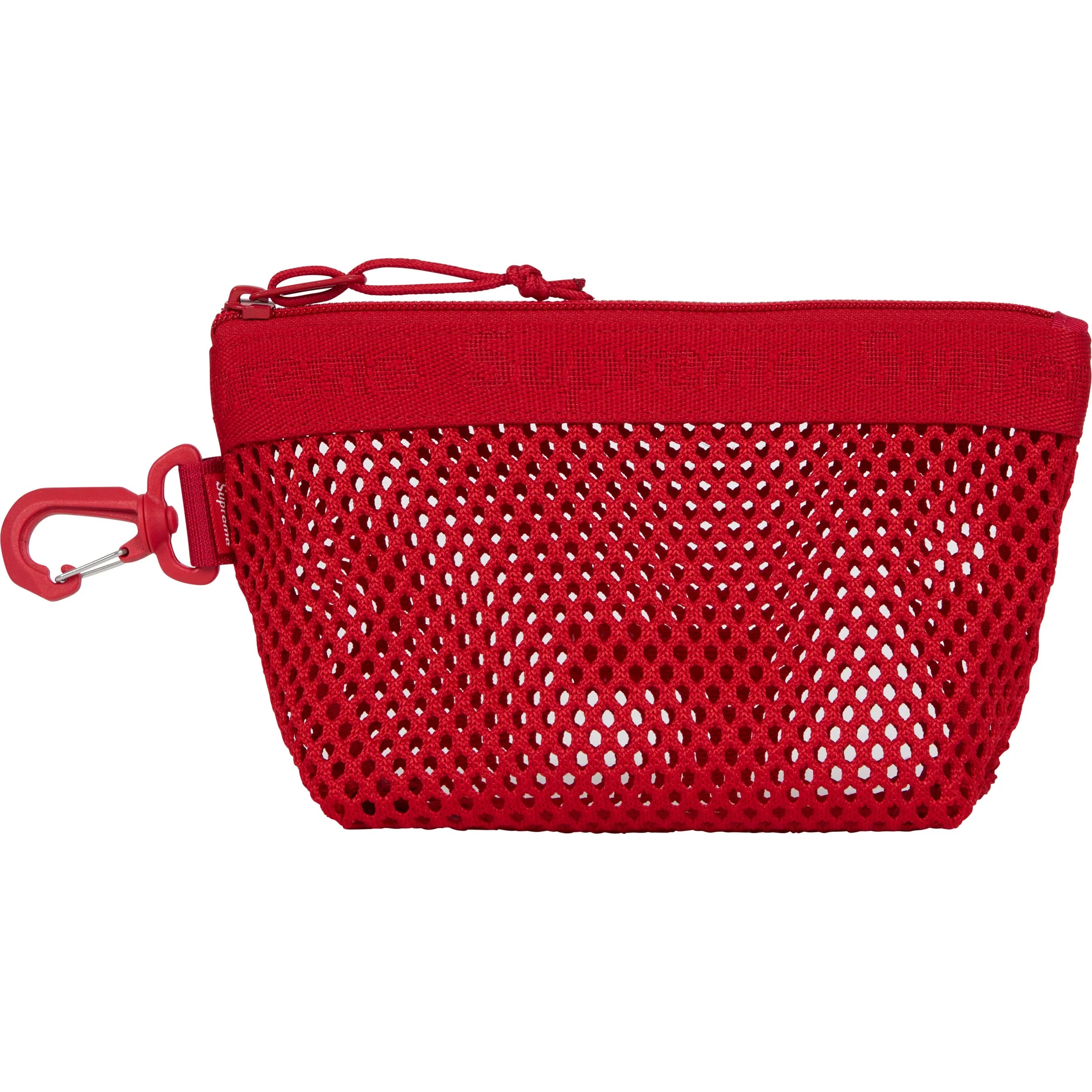 Supreme SS25 Mesh Mini Pouch Red - Compact Crossbody Bag for Women, Trendy Fashion Accessory - Perfect for Travel, Concerts & Everyday Use