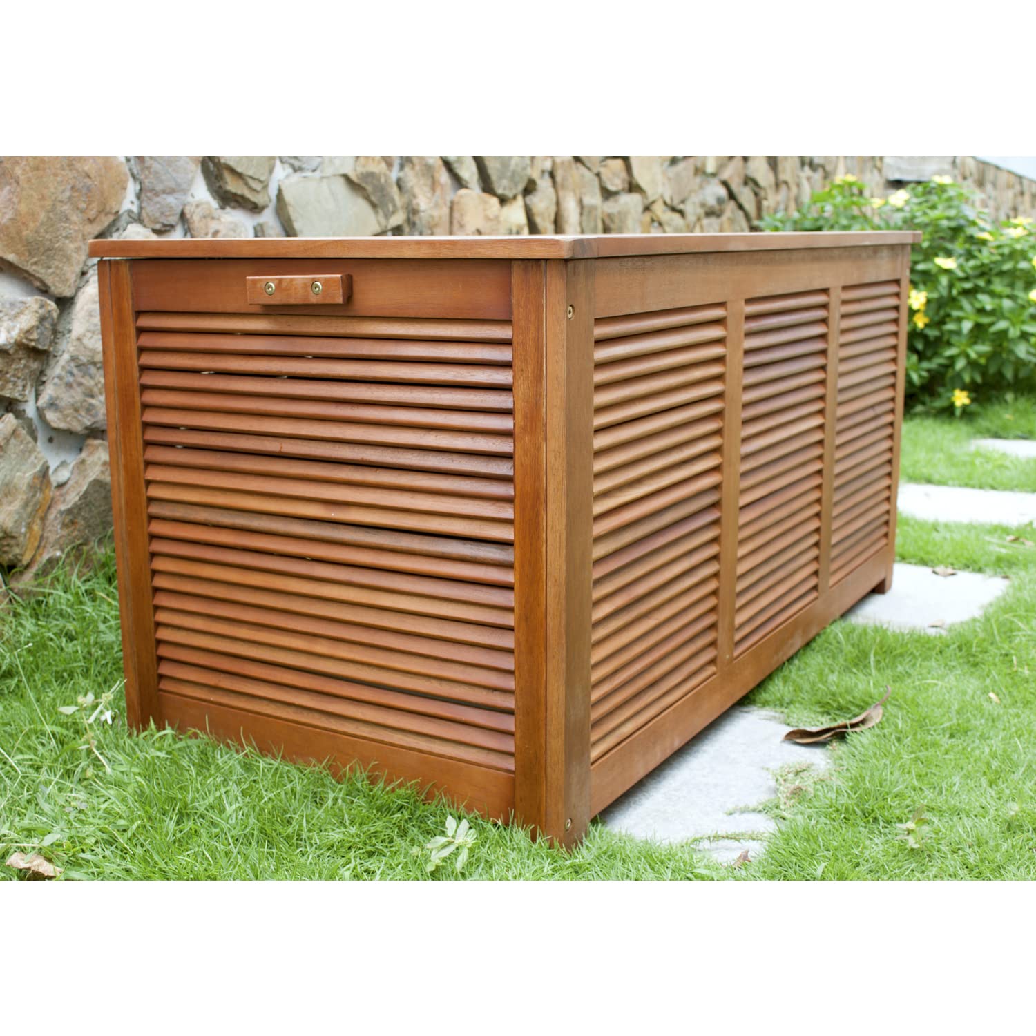 Merry Products BOX0010210000 Waterproof Outdoor Storage Box for Patio, Garden, and Backyard – Perfect for Cushions, Toys, and Gardening Tools