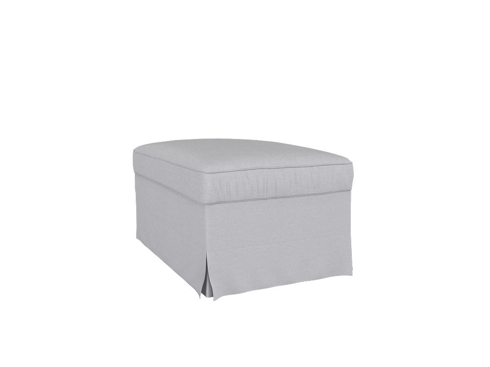 Uppland Ottoman Cover - Stretchable Footstool Slipcover for Living Room, Bedroom, or Nursery - Easy to Clean & Durable Fabric