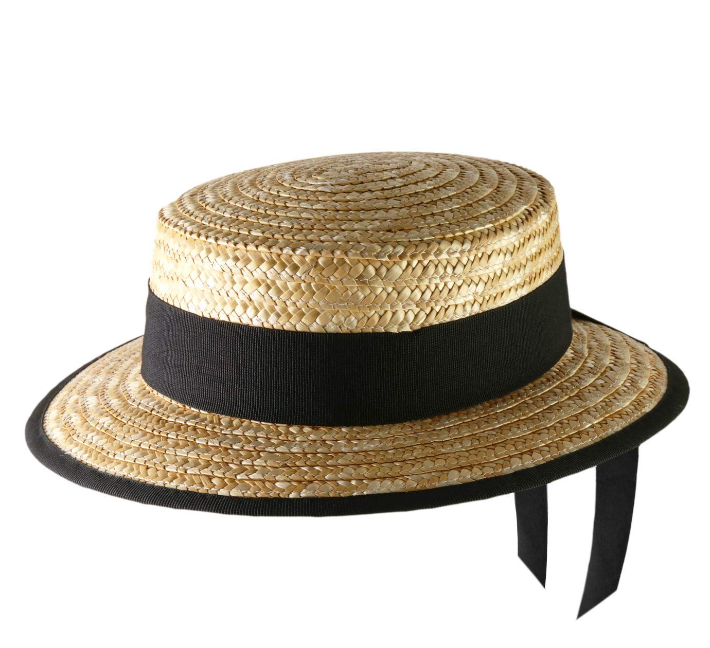 Gondolier Boater Hat - Classic Straw Hat for Men & Women - Perfect for Venetian Costumes, Summer Outfits, and Themed Parties