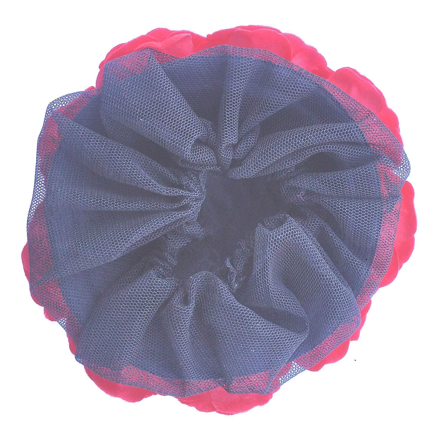 VinshBond Artificial Hair Bun with Red Rose Flowers - Full Juda Bun Hair Accessory for Women (Red, Pack of 1) - Perfect for Weddings, Parties & Traditional Indian Hairstyles