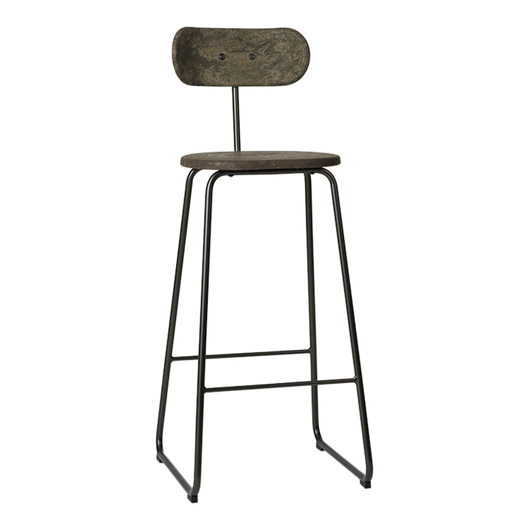 Comfortable Earth Bar Stool with Backrest - Adjustable Height Wooden Counter Stool for Kitchen Island, Breakfast Bar & Home Decor