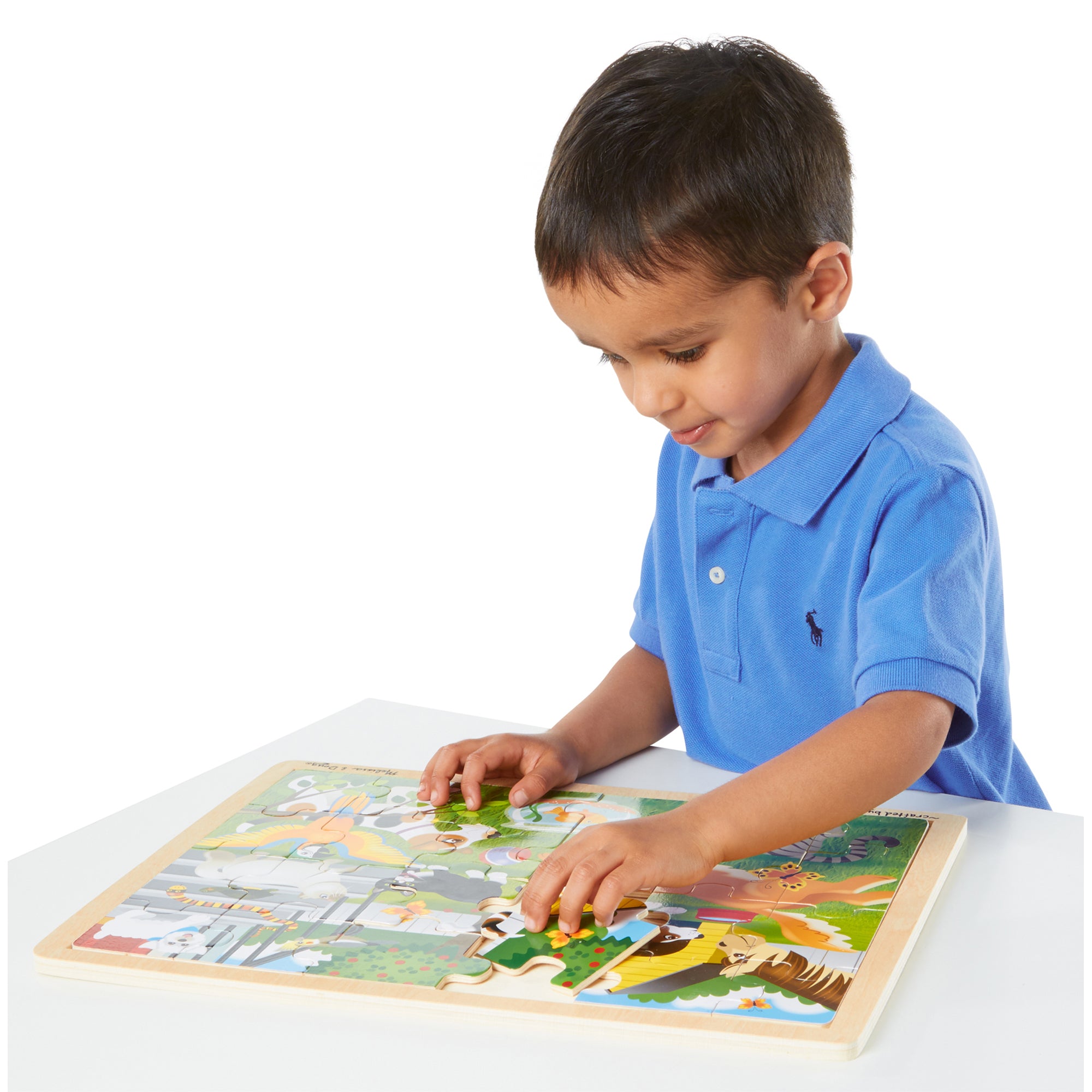 24-Piece Wooden Jigsaw Puzzle Set - 2 Pack with Adorable Pets & Farm Animals | Fun Learning Activity for Kids, Perfect for Preschool Education & Family Game Night