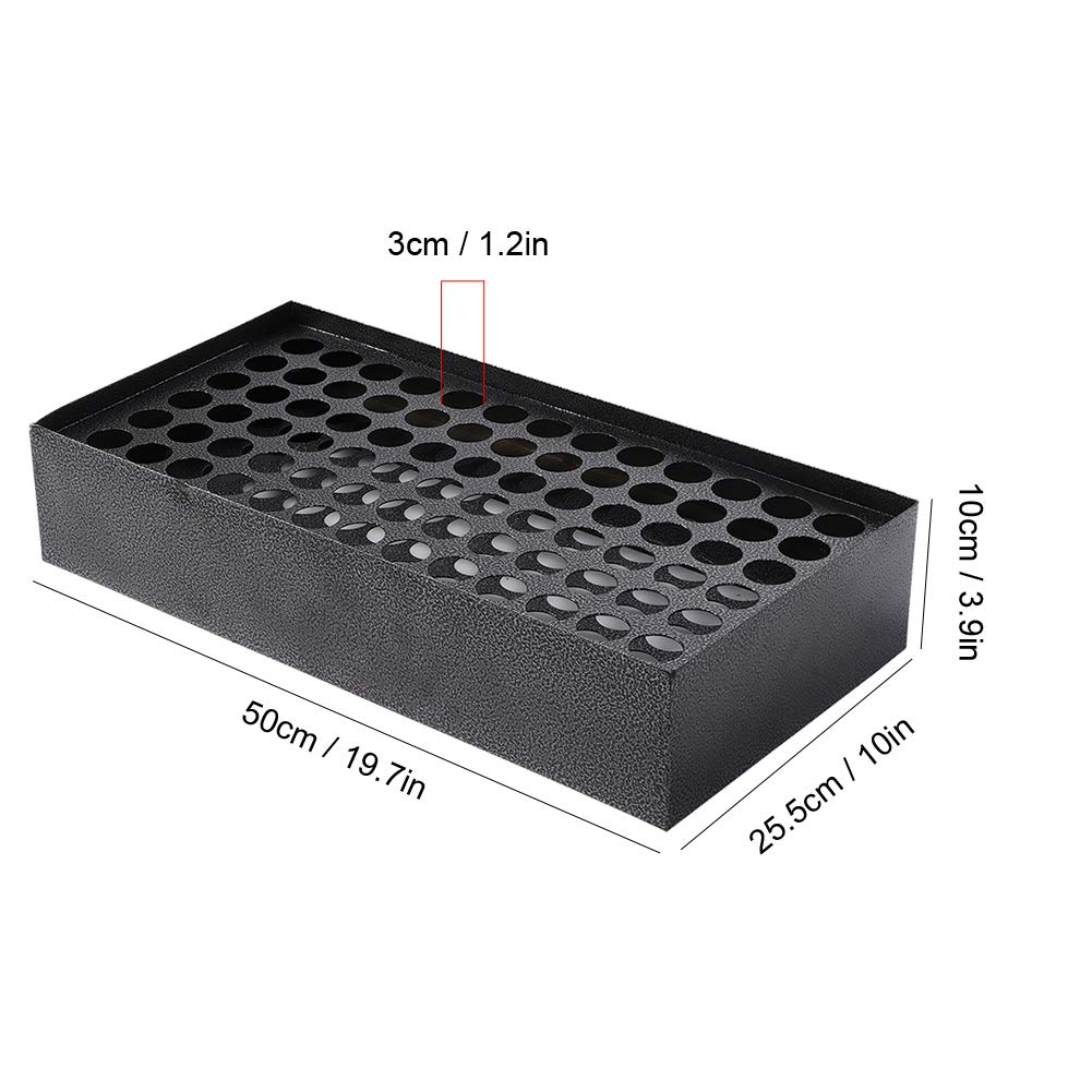 78-Hole Iron Pigment Rack - Ink Display Holder for Black Baking Varnish & Color Inks - Compact Shelf Organizer for Art Supplies - Perfect for Tattoo Studios, Nail Salons & DIY Craft Rooms