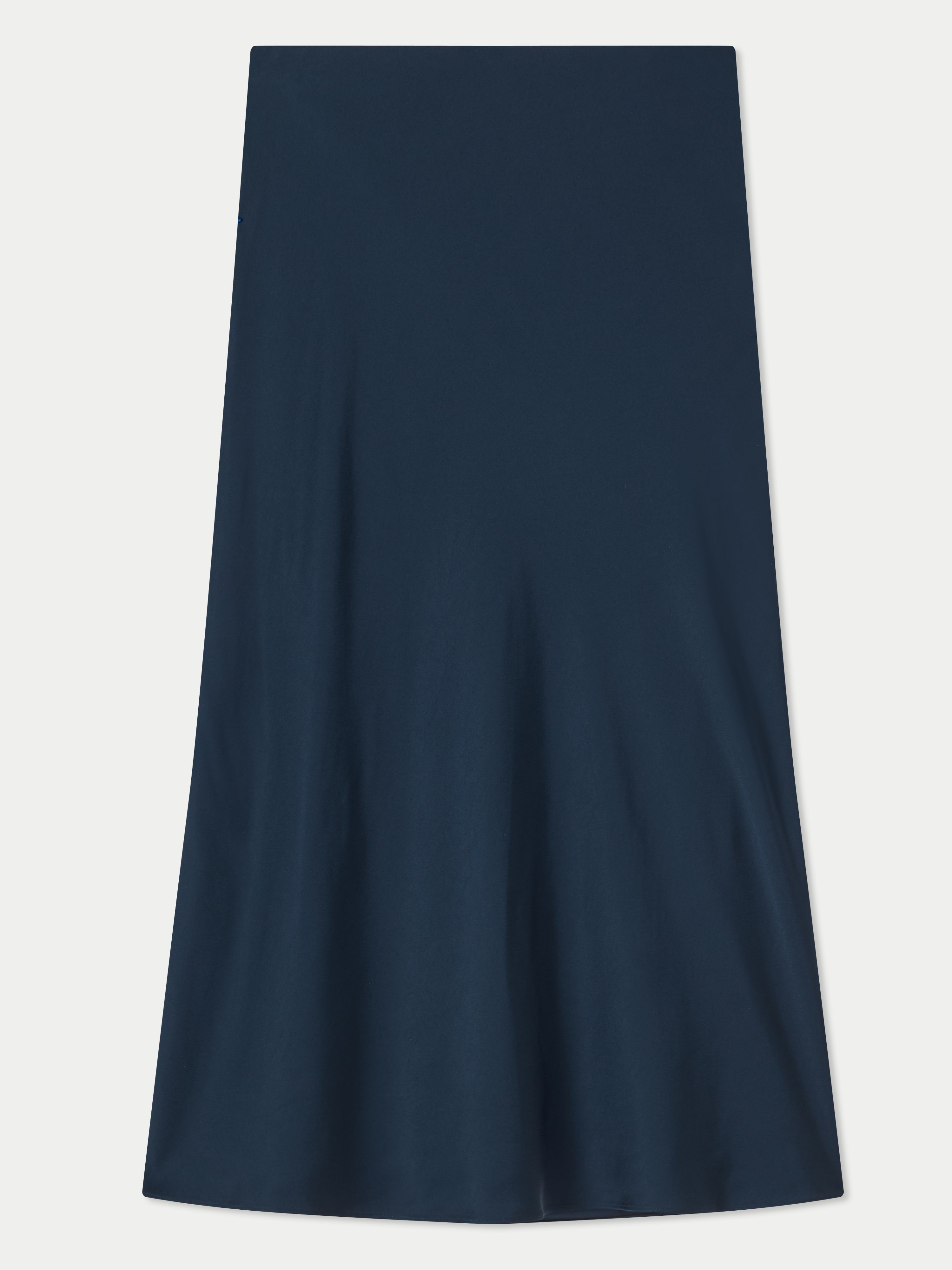 Satin Bias Midi Slip Skirt - Navy Blue Women's Elegant Skirt for Casual Wear, Date Night & Office Outfits