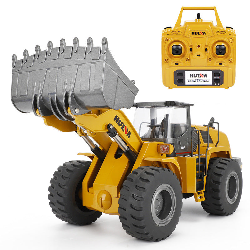 HUINA 583 1/14 Scale RC Truck - 10CH 2.4G Remote Control Loader Engineering Vehicle with Battery | Fast Free Shipping | Perfect for Kids Gifts, Construction Toy Enthusiasts & RC Hobbyists | Great for Indoor Play, Backyard Construction Games & STEM Learning Activities