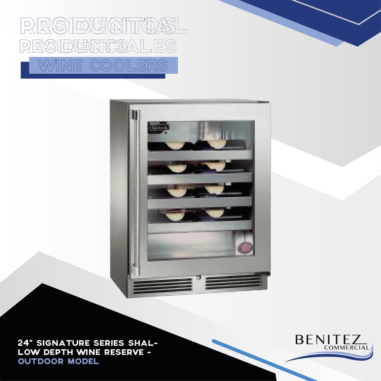 24 Bottle Signature Series Shallow Depth Wine Reserve - Outdoor Wine Cooler for Patio, Deck, and Backyard Entertaining