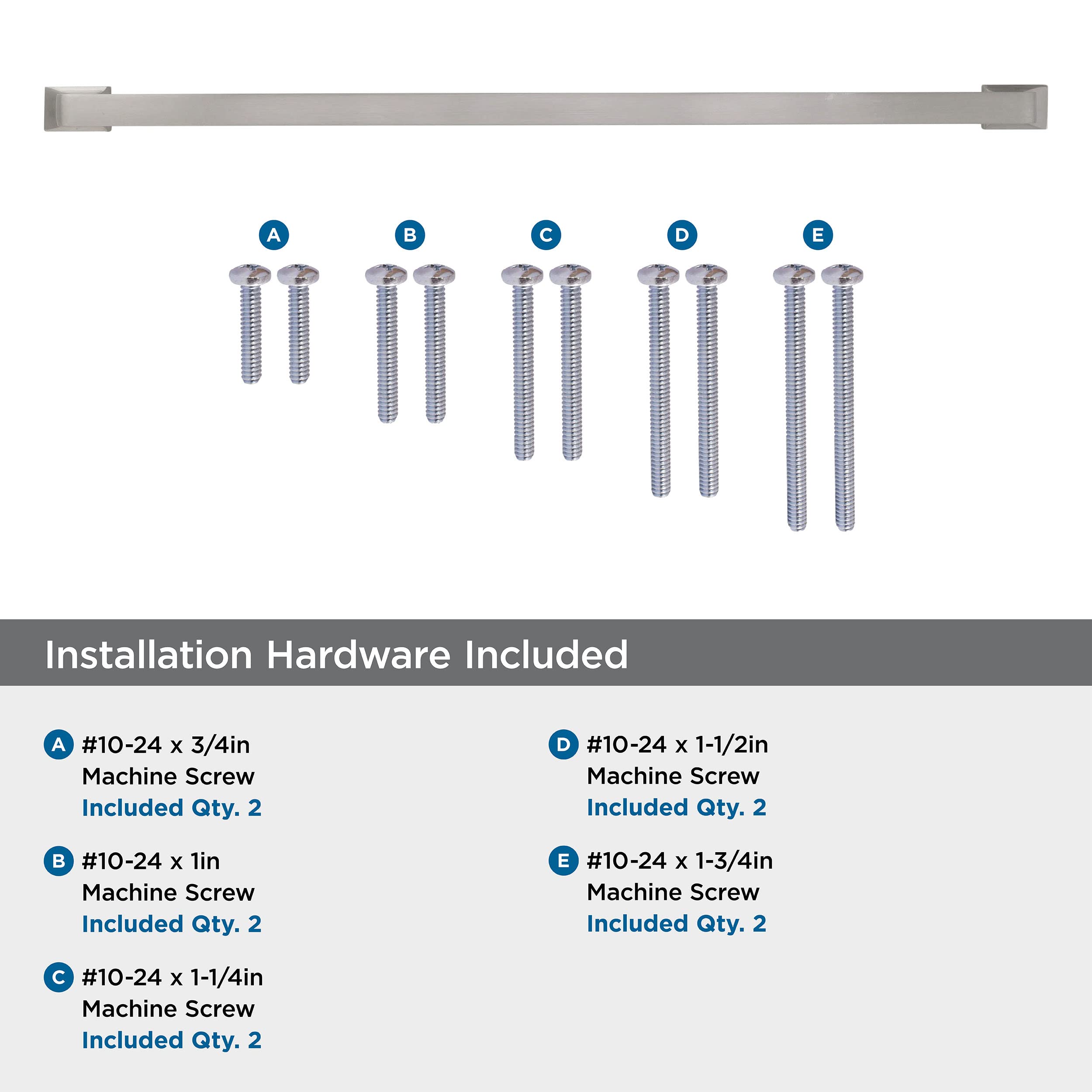 Amerock 18 Inch Satin Nickel Appliance Pull - 1 Pack Cabinet Hardware for Drawers & Cabinets - Perfect for Kitchen, Bathroom & Furniture Upgrades