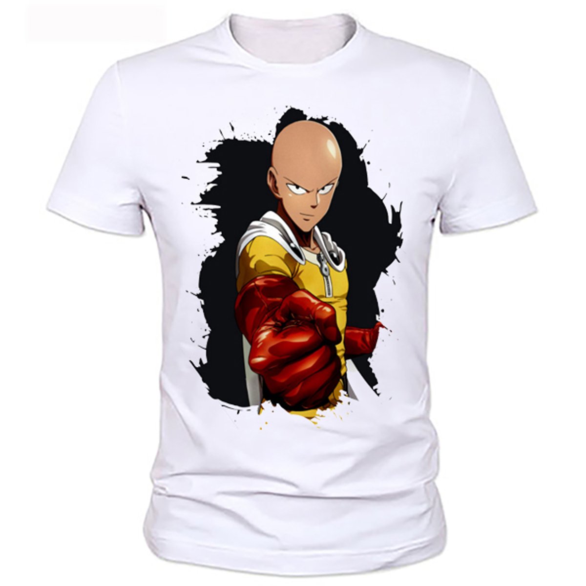 One Punch Man Anime T-Shirt - Official Saitama vs Goku Graphic Tee | Cool Casual Cotton Shirt for Men & Women | Perfect for Cosplay, Anime Conventions & Everyday Wear