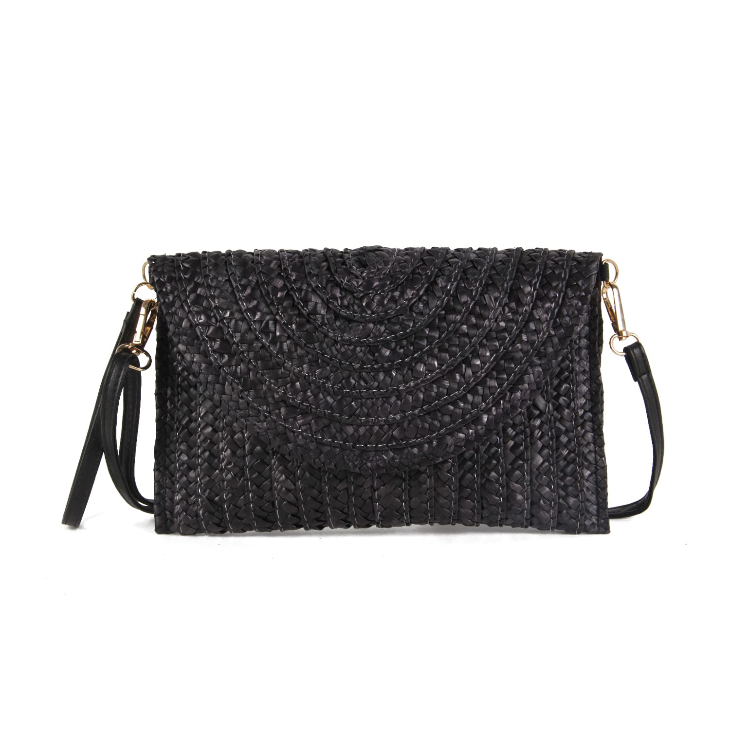 Women's Woven Straw Shoulder Bag - Summer Beach Clutch Purse for Outings, Vacations & Pool Parties | Stylish & Eco-Friendly Handbag for Casual & Boho Outfits
