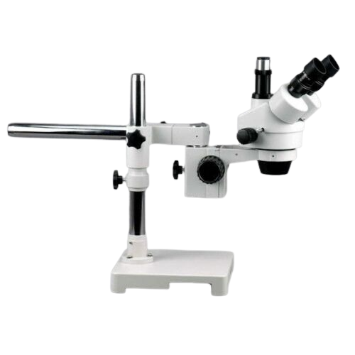 Amscope SM 3TZ 3.5X-90X Trinocular Stereo Zoom Microscope with Single Arm Boom Stand - Professional Lab, Jewelry Inspection, PCB Repair & Educational Use