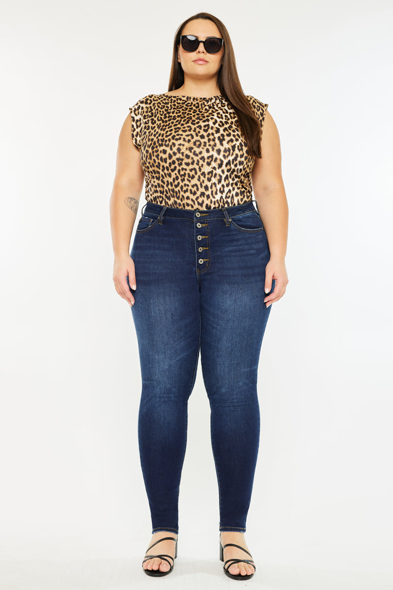 Tabetha High Rise Curvy Fit Jeans for Women - Plus Size Stretch Denim Pants with Flattering Bootcut Leg | Perfect for Casual Wear, Office Outfits & Date Nights