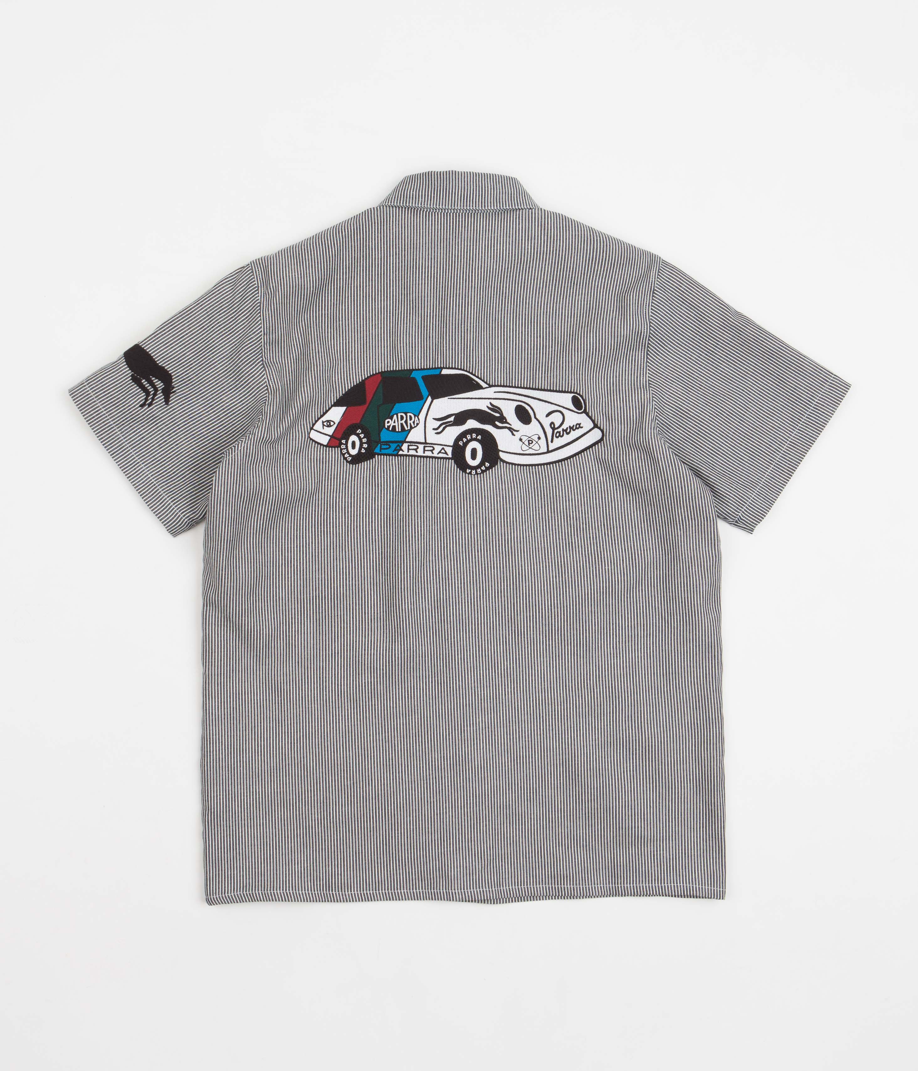 Parra Parra Racing Team Mechanic Short Sleeve T-Shirt - Black - Comfortable Workwear for Auto Mechanics & Racing Enthusiasts