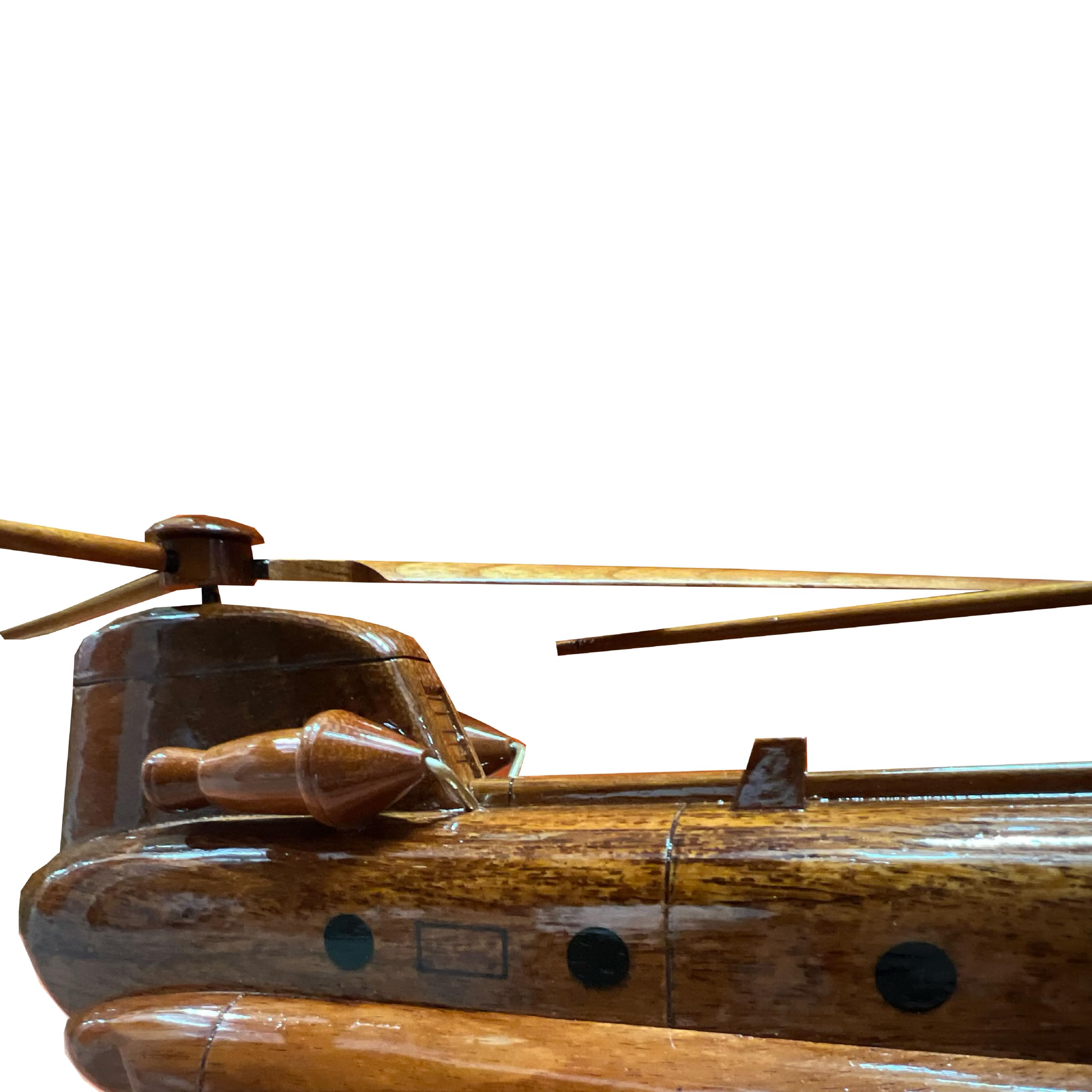 CH-47 Chinook Helicopter Mahogany Wood Desktop Model - Collectible Military Aircraft Replica for Office Decor, Aviation Enthusiasts & Gift Ideas