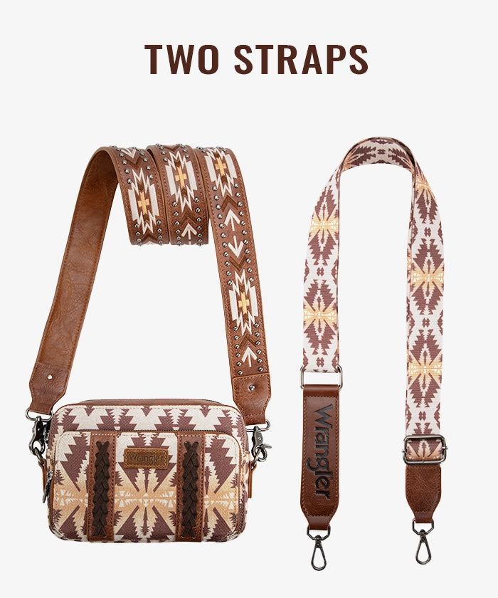 Wrangler Aztec Printed Crossbody Purse - Stylish Boho Shoulder Bag for Women | Perfect for Travel, Shopping & Everyday Use