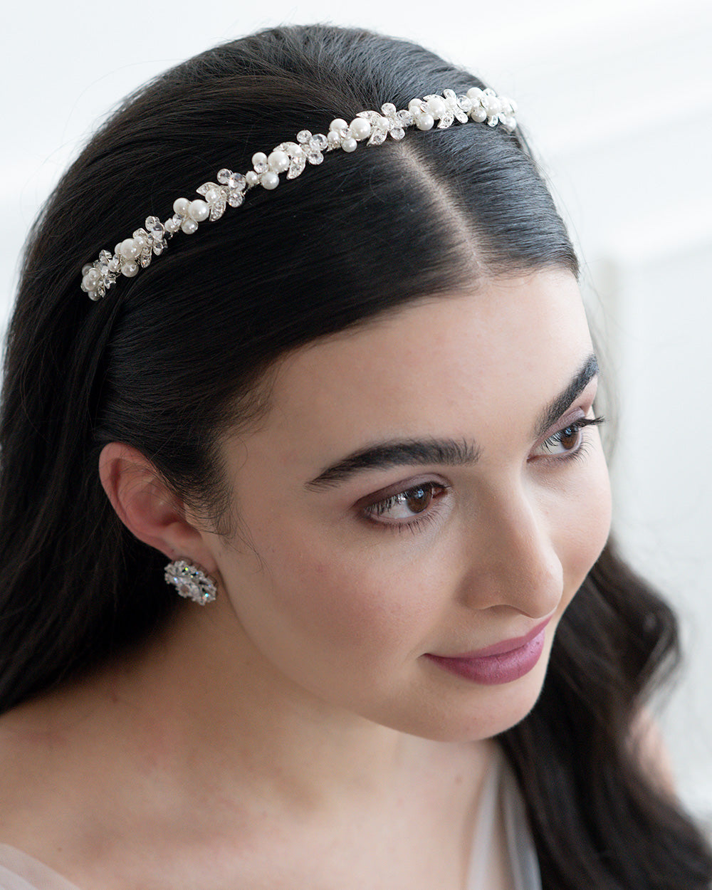 Mara Pearl Headband for Women - Elegant Crystal Hair Accessory for Weddings, Parties & Special Occasions