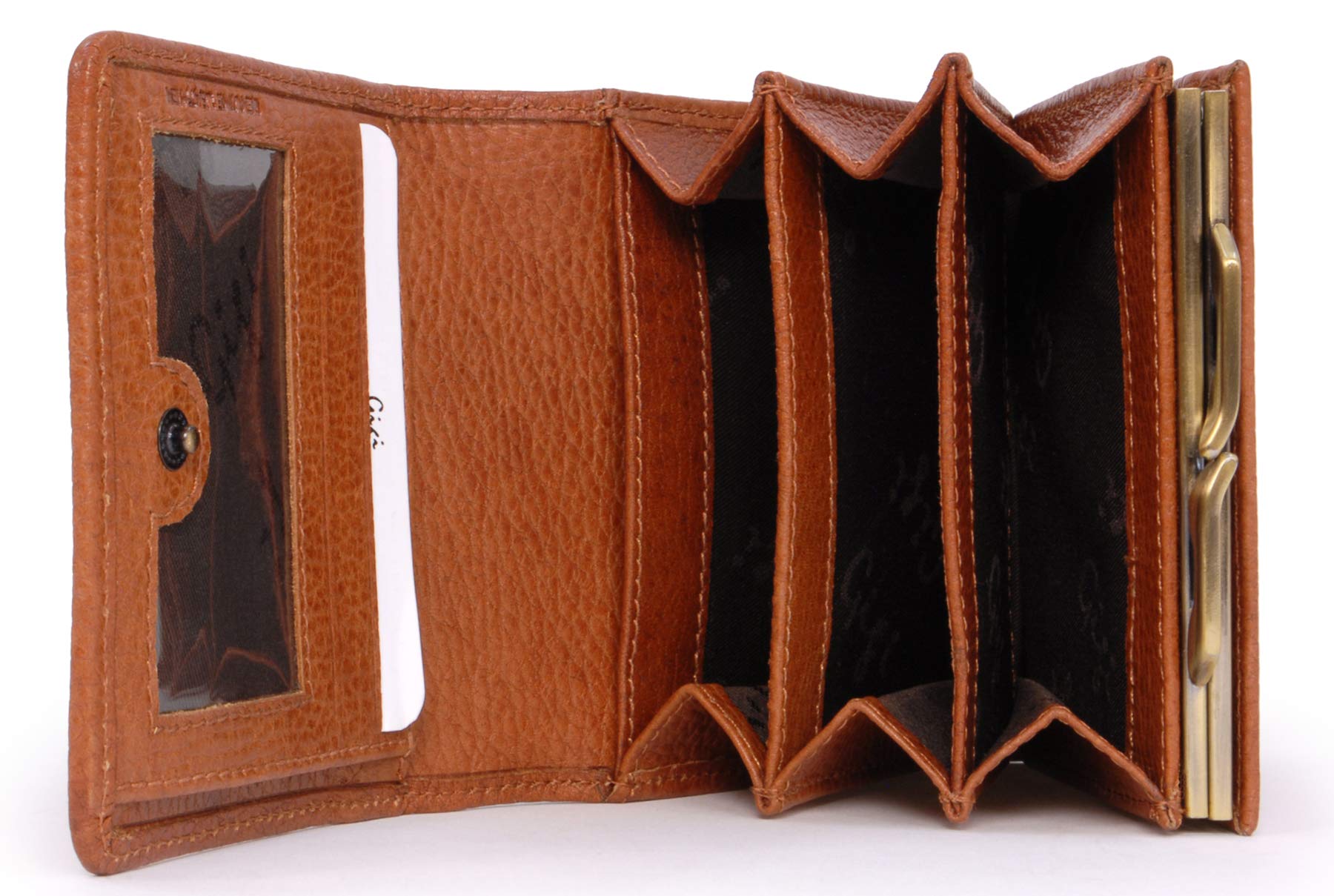 Gigi Women's Leather Purse with Gift Box - Medium Wallet & Coin Purse for Ladies - Giovanna 4285 Tan Handbag - Perfect for Everyday Use, Travel & Gifts