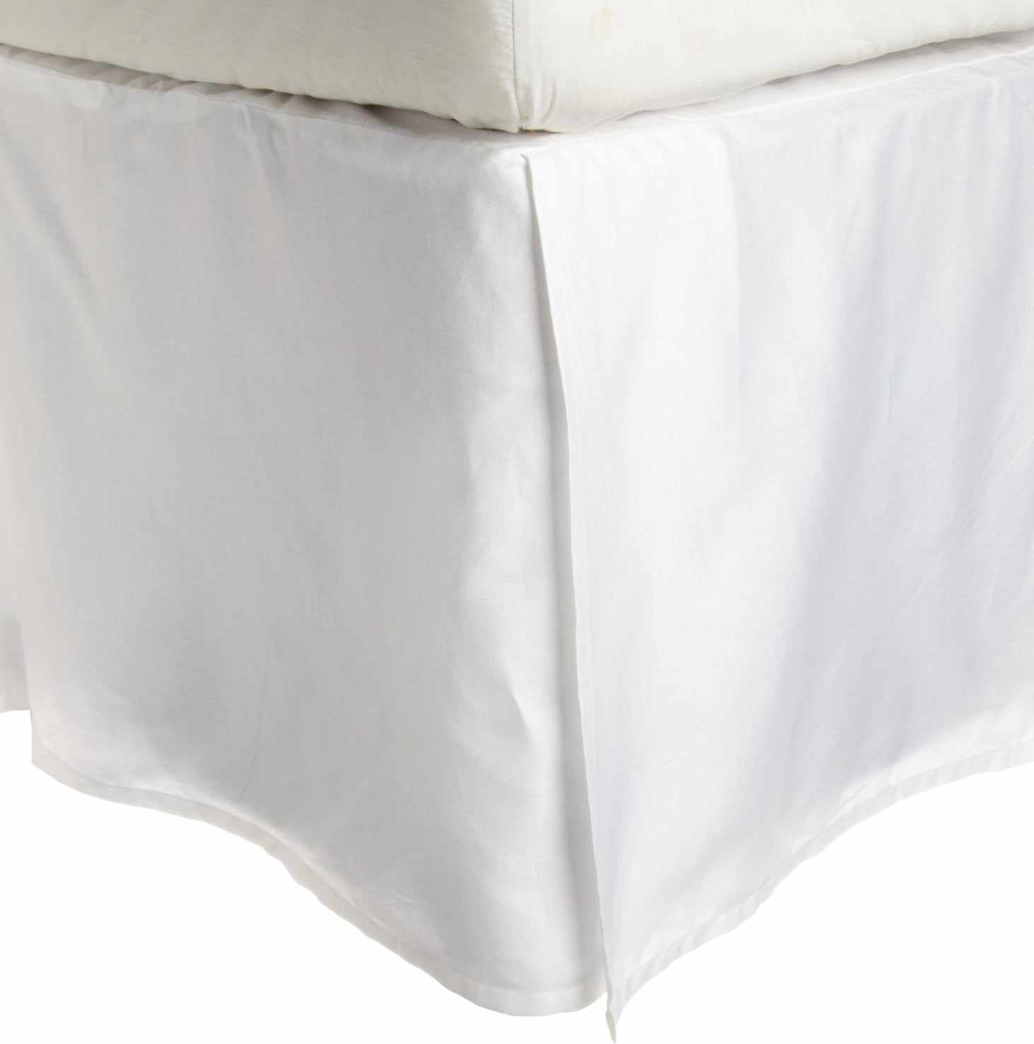 Saltaire 100% Egyptian Cotton Bed Skirt with Split Corners - Luxury Fitted Dust Ruffle for Queen/King Size Beds - Perfect for Master Bedrooms & Guest Rooms