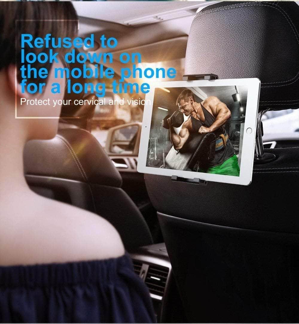Baseus Car Back Seat Tablet Holder - Adjustable Headrest Mount for iPad, Samsung Tablets - Perfect for Road Trips & Kids Entertainment