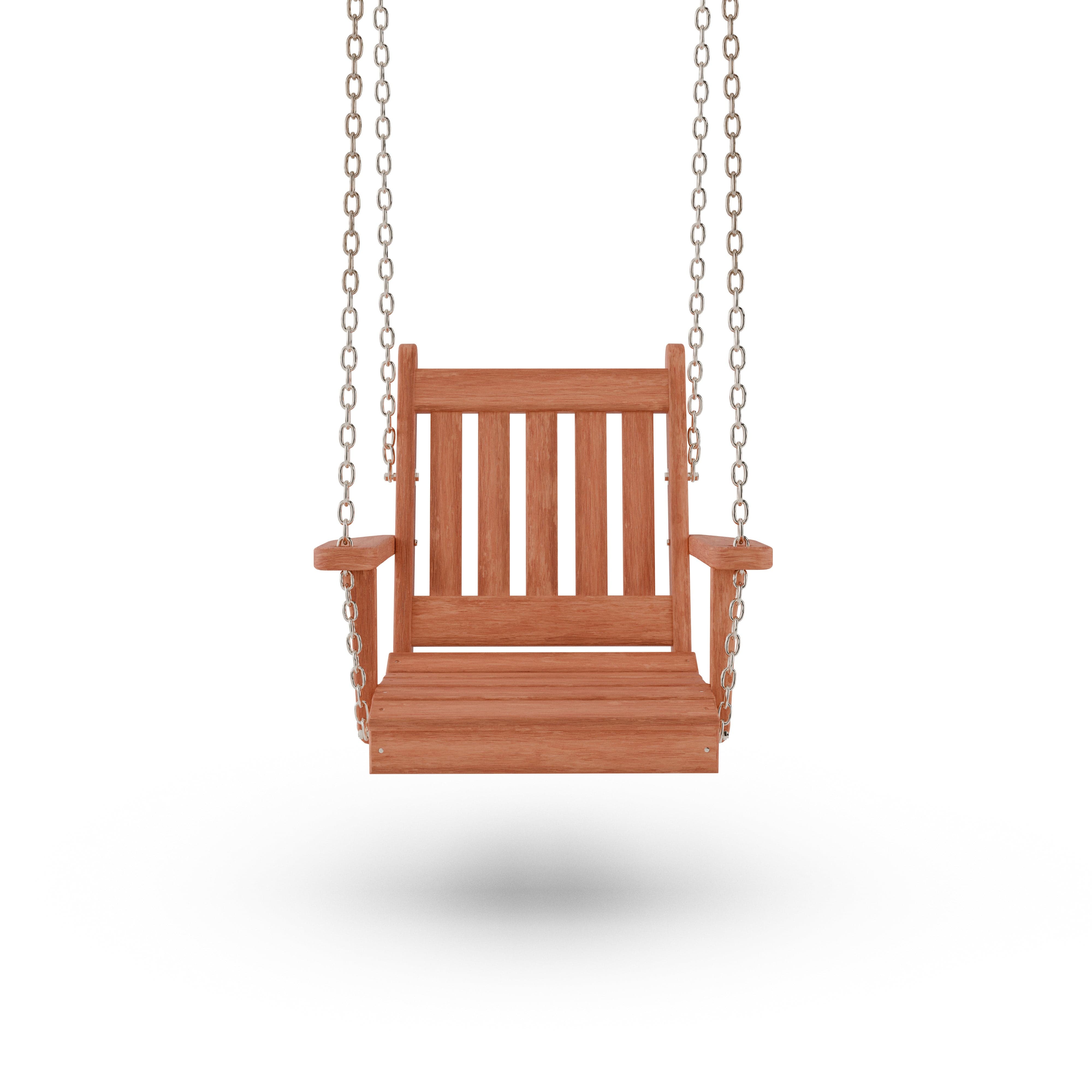 Keystone Amish Co. Franklin Red Cedar Swing Chair - Outdoor Hanging Chair for Porch, Patio, Garden Relaxation & Backyard Decor