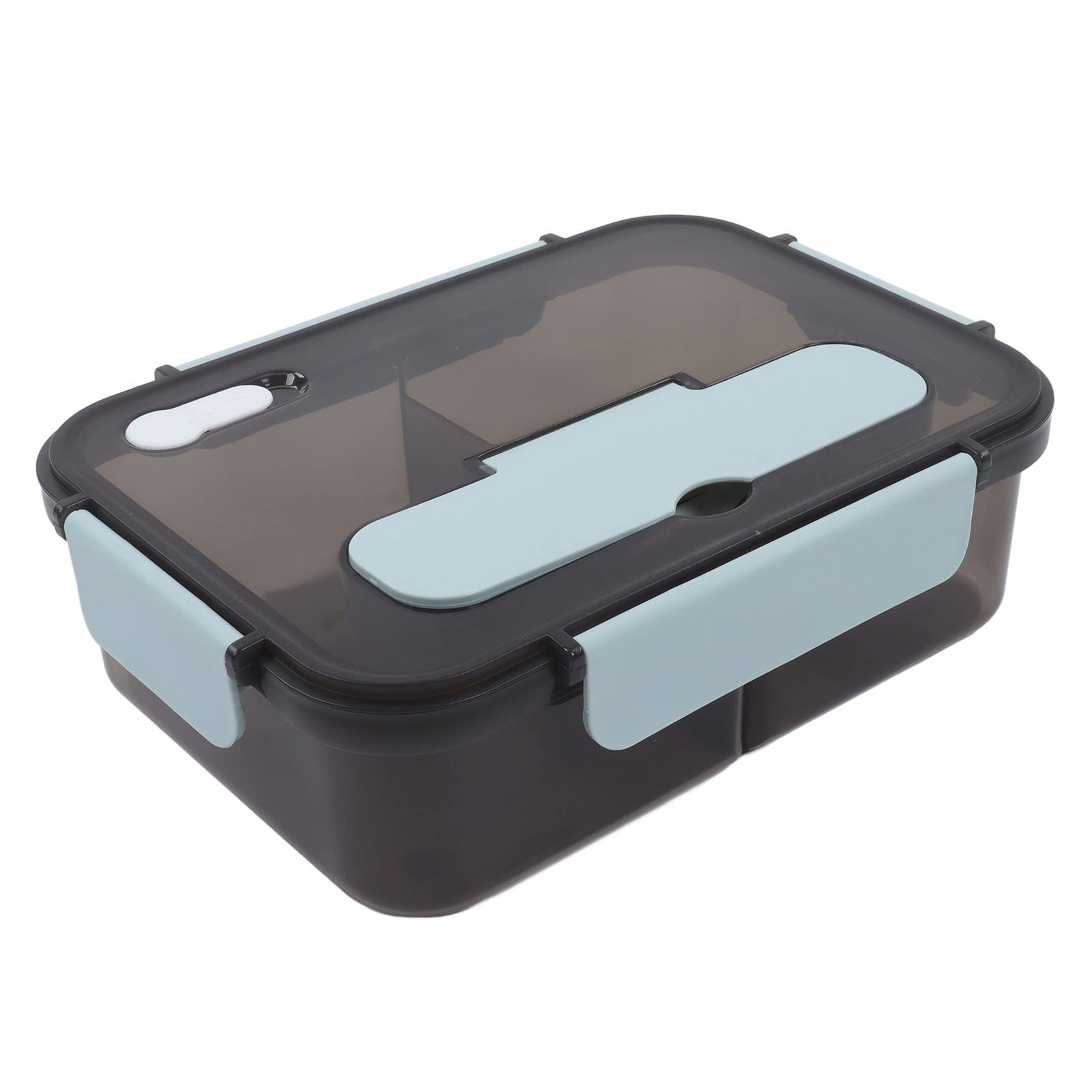 3-Compartment Bento Box with Spoon & Fork - 51oz Leakproof Portable Lunch Container for Adults & Kids - Perfect for Office, School, Camping & Travel (Blue)