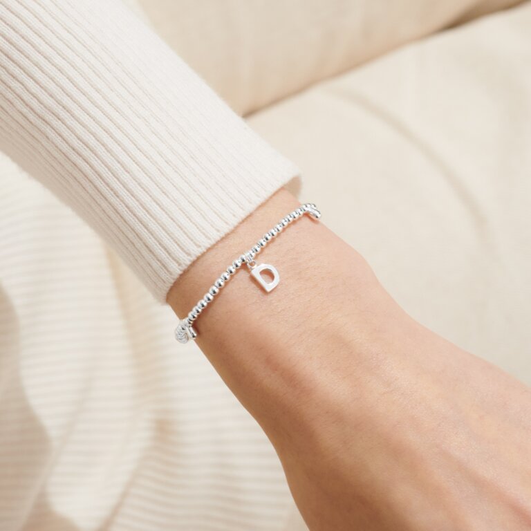 Joma Jewellery Alphabet 'D' Bracelet - Elegant Initial Charm Bangle for Women & Girls - Perfect Gift for Birthdays, Anniversaries & Special Occasions